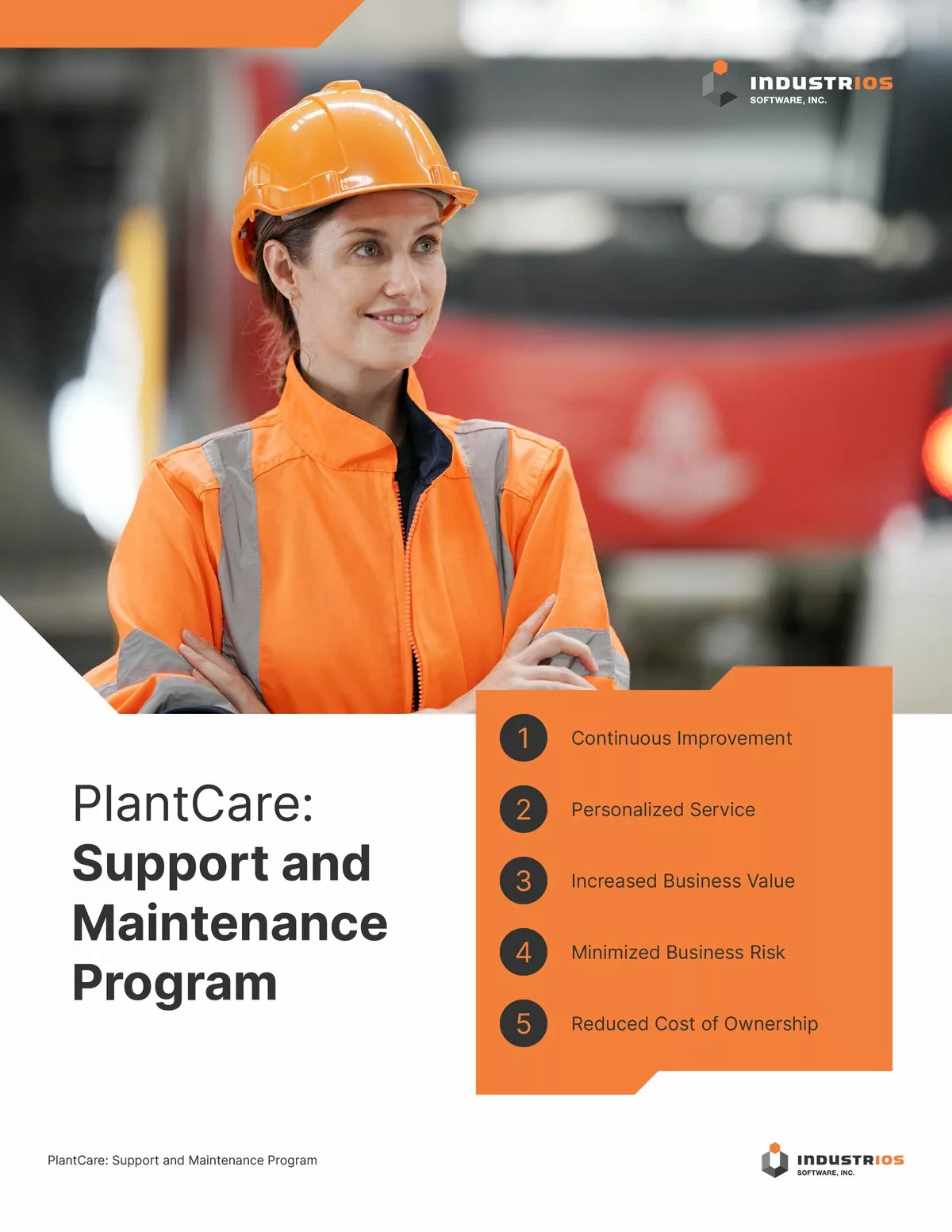 PlantCare: Support and Maintenance Program brochure cover